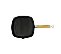 Vidaxl Poãªle De Grill Fonte Avec Poignã©E En Bois 20 X 20 Cm