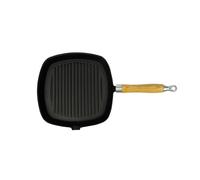 Vidaxl Poãªle De Grill Fonte Avec Poignã©E En Bois 20 X 20 Cm