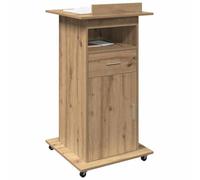 vidaXL Podium Artisan en chêne (bois d'ingénierie) avec roues