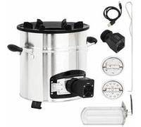 Vidaxl Poãªle Ã Bois Avec Ventilateur Usb Argentã© 35,5x26x28 Cm Inox