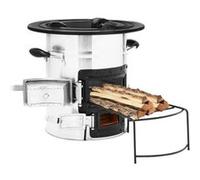 Vidaxl Poãªle Ã Bois De Camping Argentã© 51,5x35x30,5cm Acier Inoxydable