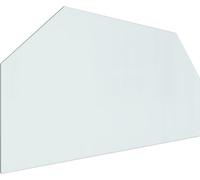 vidaXL Poêle à bois Plaque de verre hexagonale 100x50 cm