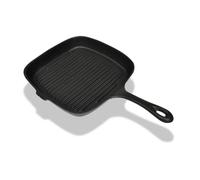 vidaXL Poêle grille en fonte 24 x 23 cm Noir