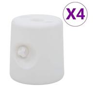 VidaXL Poids de tonnelle 4 pcs PE Blanc
