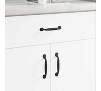 vidaXL Poignée de meuble 250 pcs Noir 130 x 19,4 x 22,3 mm Aluminium
