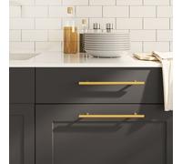 vidaXL Poignées d'armoire 10 pcs doré 192 mm acier inoxydable