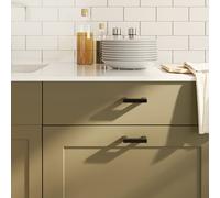 vidaXL Poignées d'armoire 10 pcs noir 64 mm acier inoxydable