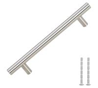 vidaXL Poignées d'Armoire 10 pcs, Poignées de Placard, Poignées de Commode Cuisine Maison Intérieur, Argenté 128 mm Acier Inoxydable