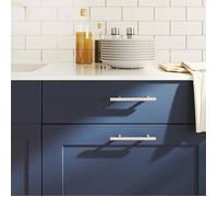 vidaXL Poignées d'Armoire 10 pcs, Poignées de Placard, Poignées de Commode Cuisine Maison Intérieur, Argenté 96 mm Acier 155349