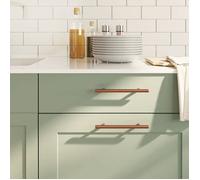vidaXL Poignées d'Armoire 10 pcs, Poignées de Placard, Poignées en Forme de T Cuisine Maison Intérieur, Bronze 128 mm Acier 155374