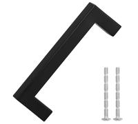 vidaXL Poignées d'Armoire 10 pcs, Poignées de Placard, Poignées en Forme de T Cuisine Maison Intérieur, Noir 96 mm Acier Inoxydable