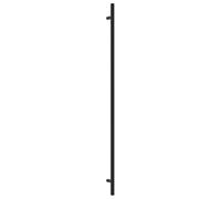 vidaXL Poignées d'Armoire 10 pcs, Poignées de Porte avec Vis, Poignées de Tiroir pour Placards Buffets Casiers Caisses, Noir 480 mm Acier Inoxydable