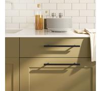vidaXL Poignées d'armoire 20 pcs noir 192 mm acier inoxydable