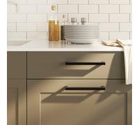 vidaXL Poignées d'armoire 20 pcs noir 192 mm acier inoxydable