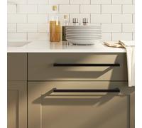 vidaXL Poignées d'armoire 20 pcs noir 320 mm acier inoxydable