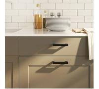 vidaXL Poignées d'armoire 20 pcs noir 96 mm acier inoxydable