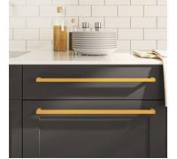 vidaXL Poignées d'Armoire 20 pcs, Poignées de Porte avec Vis, Poignées de Tiroir pour Placards Buffets Casiers Caisses, Doré 3203650