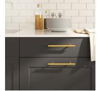 vidaXL Poignées d'Armoire 20 pcs, Poignées de Porte avec Vis, Poignées de Tiroir pour Placards Buffets Casiers Caisses, Doré