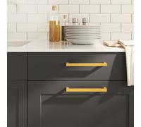 vidaXL Poignées d'armoire 5 pcs doré 192 mm acier inoxydable