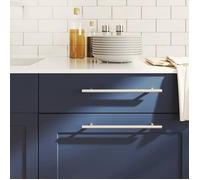 vidaXL Poignées d'Armoire 5 pcs, Poignées de Placard, Poignées de Commode Cuisine Maison Intérieur, Argenté 224 mm Acier 155353