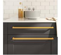 vidaXL Poignées d'armoire 5 pcs doré 480 mm acier inoxydable