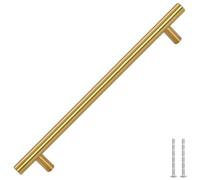 vidaXL Poignées d'armoire en T 192 mm Acier inoxydable Doré – 5 pièces