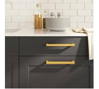 vidaXL Poignées d'Armoire 5 pcs, Poignées de Placard, Poignées en Forme de T Cuisine Maison Intérieur, Doré 192 mm Acier 155392