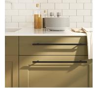 vidaXL Poignées d'Armoire 5 pcs, Poignées de Placard, Poignées en Forme de T Cuisine Maison Intérieur, Noir 320 mm Acier 155370