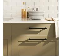 vidaXL Poignées d'Armoire 5 pcs, Poignées de Placard, Poignées en Forme de T Cuisine Maison Intérieur, Noir 192 mm Acier 155400