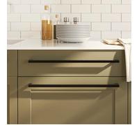 vidaXL Poignées d'Armoire 5 pcs, Poignées de Placard, Poignées en Forme de T Cuisine Maison Intérieur, Noir 480 mm Acier 155403