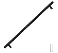 vidaXL Poignées d'armoire en T 5 pièces Acier inoxydable 480 mm Noir