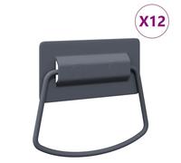 vidaXL Poignées de Cabinet 12 pcs Anthracite 85 x 45 mm Métal