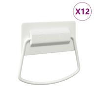 vidaXL Poignées de Cabinet 12 pcs Blanc 85 x 45 mm Métal