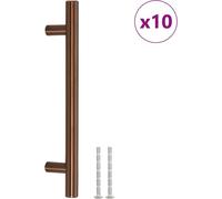 vidaXL Poignées de meubles 10 pcs. Bronzes 128 mm Acier inoxydable