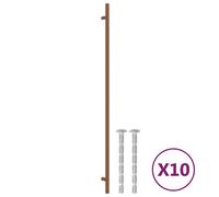 vidaXL Poignées de meubles 10 pcs. Bronzes 480 mm Acier inoxydable