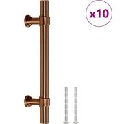 vidaXL Poignées de meubles 10 pcs. Bronzes 96 mm Acier inoxydable