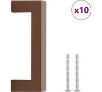 vidaXL Poignées de meubles 10 pcs. Bronzes 96 mm Acier inoxydable