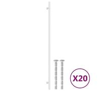 vidaXL Poignées de meubles 20 pcs. argent 480 mm acier inoxydable