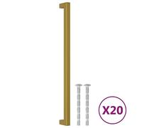 vidaXL Poignées de meubles 20 pcs. Golden 320 mm en acier inoxydable