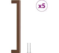 vidaXL Poignées de meubles 5 pcs. Bronzes 224 mm Acier inoxydable