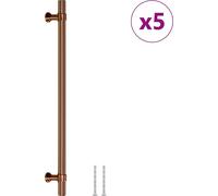 vidaXL Poignées de meubles 5 pcs. Bronzes 224 mm Acier inoxydable