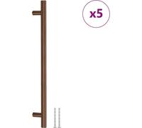 vidaXL Poignées de meubles 5 pcs. Bronzes 224 mm Acier inoxydable