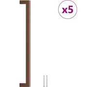vidaXL Poignées de meubles 5 pcs. Bronzes 320 mm Acier inoxydable