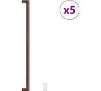 vidaXL Poignées de meubles 5 pcs. Bronzes 480 mm Acier inoxydable