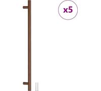vidaXL Poignées de meubles 5 pcs. Bronzes 480 mm Acier inoxydable
