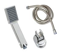 vidaXL Pomme de douche à main avec tuyau de 1,5 m Chrome Gris G