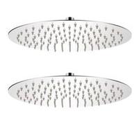 Pomme de douche plongeante 2 pcs Acier inoxydable Ø 30 cm