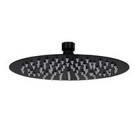 Pomme de douche pluie Acier inoxydable 20 cm Ronde Noir