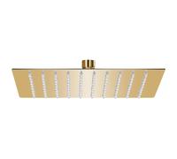 Pomme de douche pluie Acier inoxydable 20x20 cm Carrée Doré G