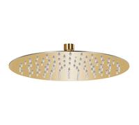 vidaXL Regendouchekop rond 25 cm roestvrij staal goudkleurig147704 G